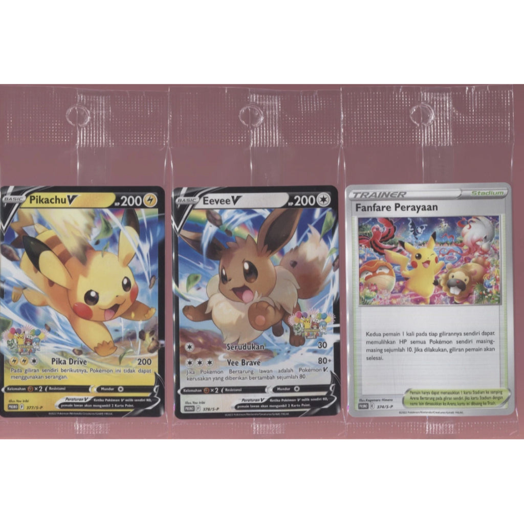 Pikachu Eevee Fanfare Perayaan Promo Set — 1
